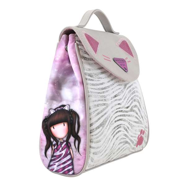Safta Gorjuss™ Mini Sac à dos à rabat "Ruby Wild" - Mochila, Polyester Gris pour Enfant dès 3 ans