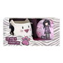 Safta Set de tasse et sous-verres Gorjuss Ruby Wild - Tasse à café et dessous de tasse en polyester et polyuréthane, gris