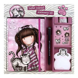 Safta Set de Papeterie Gorjuss "Ruby Wild" - Kit Loisir Créatif 3 ans, Couleur Gris, Matière Polyester + Polyuréthane
