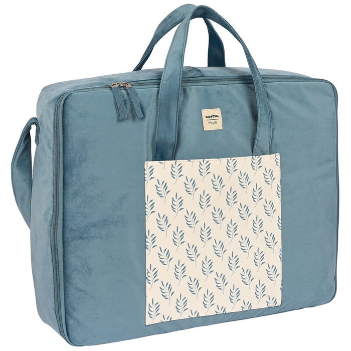 Safta Valise de Maternité Leaves Turquoise