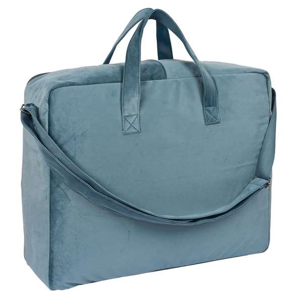 Safta Maleta Maternal - Sac à Langer Bébé avec Accessoires Tissu Velours, Design "Leaves", Vert Mer, Matériau Certifié REACH