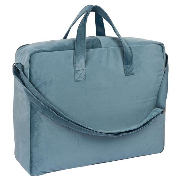 Safta Maleta Maternal - Sac à Langer Bébé avec Accessoires Tissu Velours, Design "Leaves", Vert Mer, Matériau Certifié REACH