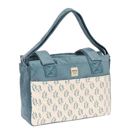 Safta Sac à langer adaptable à la poussette "Leaves", accessoire bébé, 3 ans, vert mer, matière velours REACH