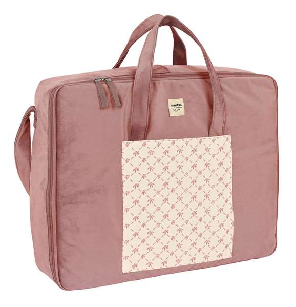 Safta Maleta Marsala Sac maternité à accessoires bébé en velours, rose caldera, pour enfant dès 3 ans