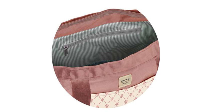 Safta - Bolsos accesorios bébé "Marsala" - Sac adaptable pour poussette - Velours - Rose caldera - À partir de 3 ans