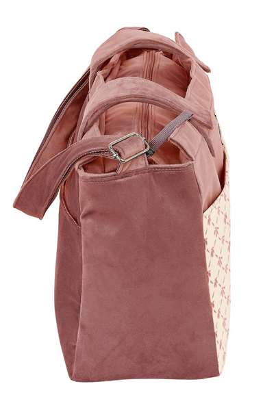 Safta - Bolsos accesorios bébé "Marsala" - Sac adaptable pour poussette - Velours - Rose caldera - À partir de 3 ans