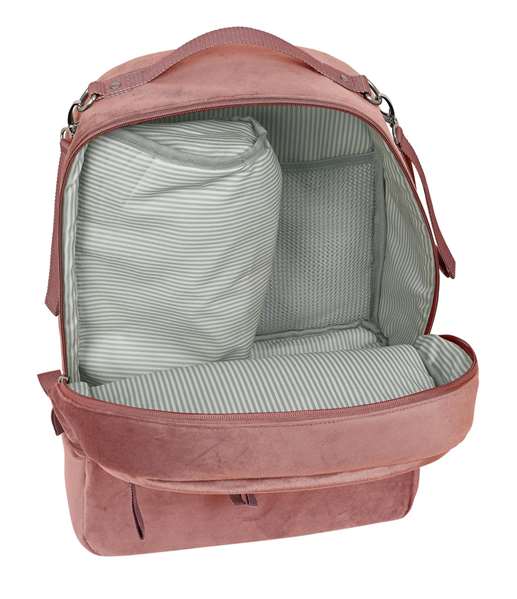 Safta - Sac à dos bébé "Marsala" en velours rose - Accessoires pour bébé - À partir de 3 ans