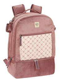 Safta - Sac à dos bébé "Marsala" en velours rose - Accessoires pour bébé - À partir de 3 ans