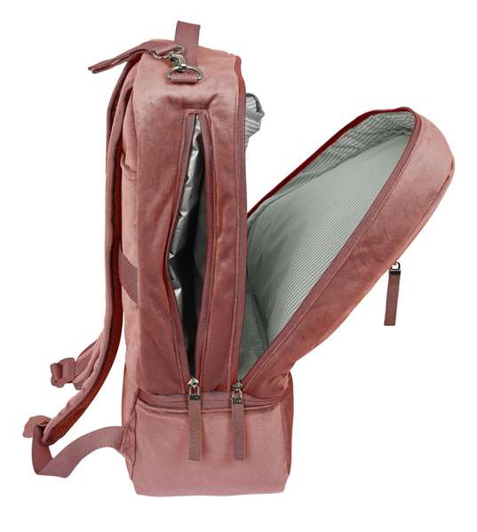 Safta - Sac à dos bébé "Marsala" en velours rose - Accessoires pour bébé - À partir de 3 ans
