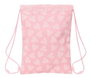 Safta Sac plat junior facile nettoyage "Love" pour maternelle, dimensions 26x34x1 cm, en PU avec REACH, rose, à partir de 36 mois