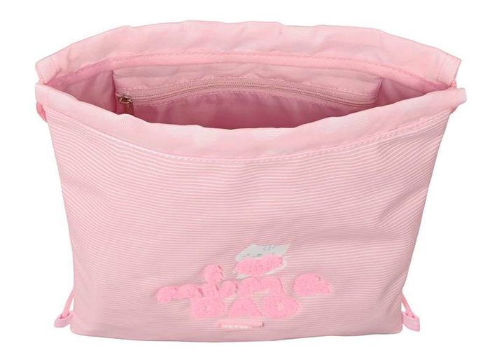 Safta Sac plat junior facile nettoyage "Love" pour maternelle, dimensions 26x34x1 cm, en PU avec REACH, rose, à partir de 36 mois