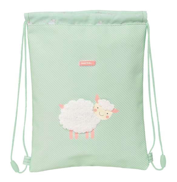 Safta Sac de couchage plat junior avec motif ovejita, facile à nettoyer, pour enfants d'âge préscolaire, dimensions 26x34x1 cm, vert, matériau PU conforme REACH Safta Sac de couchage plat junior avec motif ovejita, facile à nettoyer, pour enfants d'âge préscolaire, dimensions 26x34x1 cm, vert, matériau PU conforme REACH