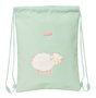 Safta Sac de couchage plat junior avec motif ovejita, facile à nettoyer, pour enfants d'âge préscolaire, dimensions 26x34x1 cm, vert, matériau PU conforme REACH