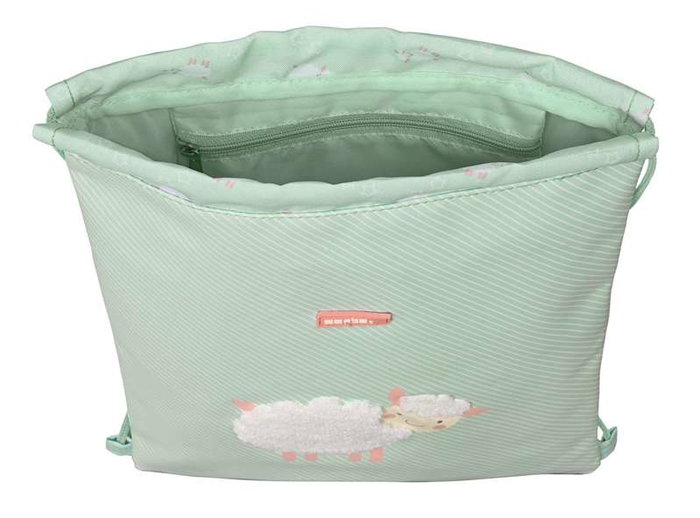 Safta Sac de couchage plat junior avec motif ovejita, facile à nettoyer, pour enfants d'âge préscolaire, dimensions 26x34x1 cm, vert, matériau PU conforme REACH Safta Sac de couchage plat junior avec motif ovejita, facile à nettoyer, pour enfants d'âge préscolaire, dimensions 26x34x1 cm, vert, matériau PU conforme REACH