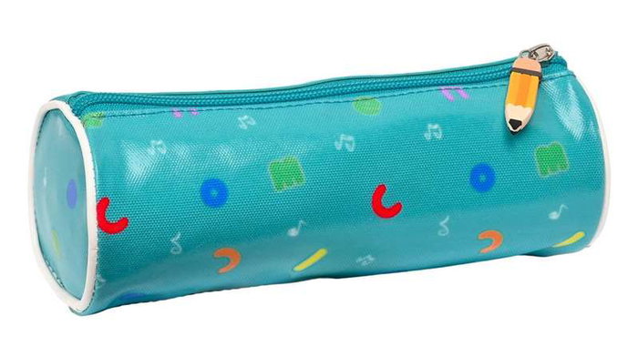 Safta Portatodo Cocomelon 'Back to Class' rond 20x7x7 cm - Organisateur de repas pour école, facile à nettoyer, polyester 300D, recommandé à partir de 3 ans