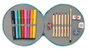 Safta Plumier 18 pièces rond facile à nettoyer Cocomelon Back To Class 21x3,5x - Trousse de crayons avec fermeture zippée pour école, matériel REACH PVC - À partir de 3 ans