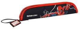Safta Portaflautas Spider-Man "Hero" 37x8x2 - Pochette à flûtes et accessoires, tissu polyester 300D, pour enfant à partir de 3 ans, couleur noire