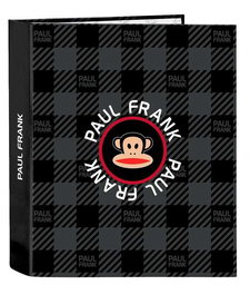 Paul Frank Classeur Format 4 Anneaux 35mm Dos Large "Campers" 27x33x6 cm - Modèles Surtis en Polyester 300D - Référence Carpeta F.