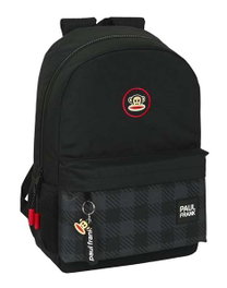 Safta Paul Frank Campers - Sac à dos transformable en chariot, 30 x 46 x 14 cm, polyester 300D, noir, recommandé à partir de 3 ans