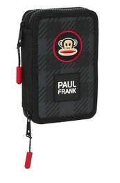 Paul Frank - Plumier double poche 28 pièces "Campers" 12.5x19.5x4 cm - Surtout de modèles - Safta