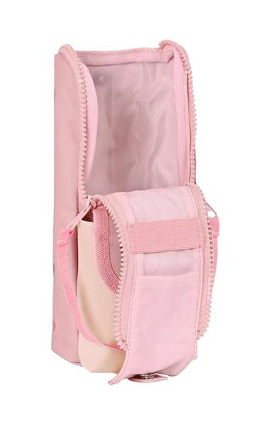 Safta Portatodo avec anse Glowlab "Hearts" 6x21x6 cm - Boîte de rangement polyester, âge recommandé : 3 ans, couleur rose clair