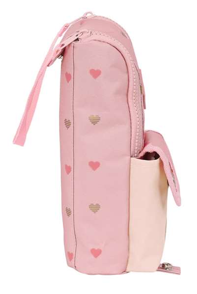 Safta Portatodo avec anse Glowlab "Hearts" 6x21x6 cm - Boîte de rangement polyester, âge recommandé : 3 ans, couleur rose clair
