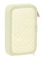 Glowlab Plumier double compartiment 28 pièces Magic Flow 12.5x19.5x4 cm, avec paillettes, 3 ans et plus, beige - Safta