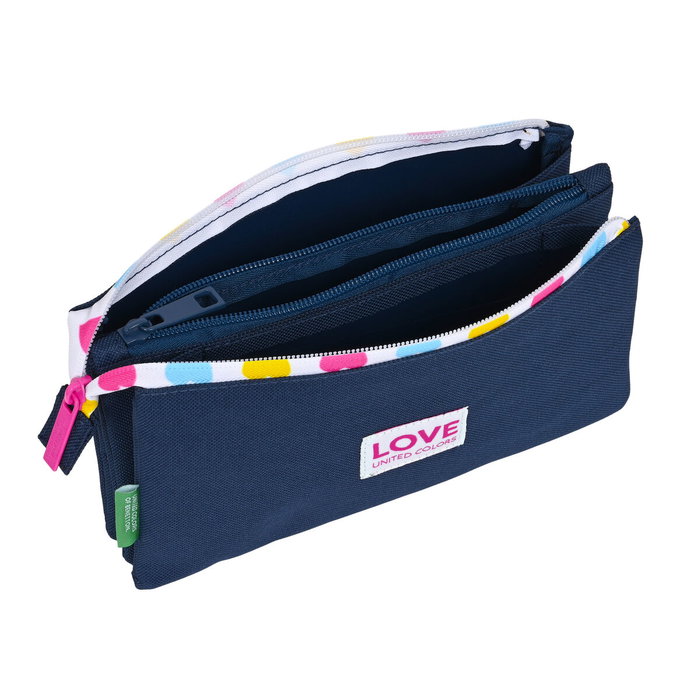 Trousse Fourre-Tout Triple Benetton Love 22 x 3 x 12 cm Trousse Fourre-Tout Triple Benetton Love 22 x 3 x 12 cm
