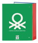 Benetton Classeur à 4 anneaux 35mm dos large 'Topitos' 27x33x6cm - Modèles assortis en Polyester 300D - Couleurs aléatoires