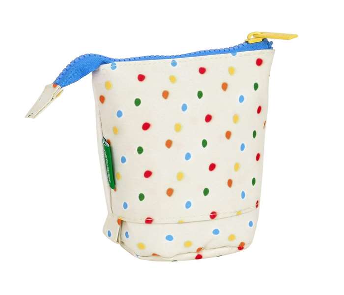 Safta Portatodo Benetton "Topitos" - Cubilete de voyage pour enfants, polyester 300D, couleur blanc cassé, 8x19x6 cm, dès 3 ans