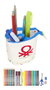 Safta Portatodo Benetton "Topitos" - Cubilete de voyage pour enfants, polyester 300D, couleur blanc cassé, 8x19x6 cm, dès 3 ans