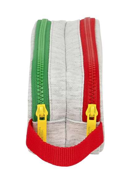 Benetton Portatodo Pop Double - Porte-tout en tissu tricoté 21x8x6 cm, modèle assorti aléatoirement