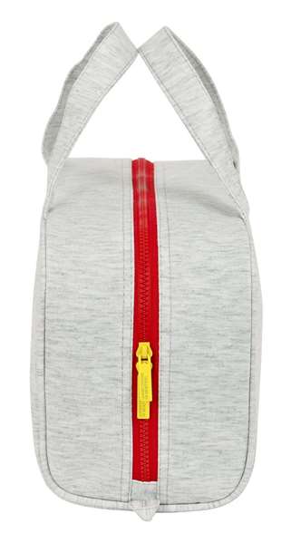 Benetton Sac de toilette rectangulaire "Pop" 31 x 14 x 19 cm - Gris - Tissu tricoté