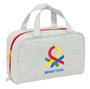 Benetton Sac de toilette rectangulaire "Pop" 31 x 14 x 19 cm - Gris - Tissu tricoté