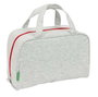 Benetton Sac de toilette rectangulaire "Pop" 31 x 14 x 19 cm - Gris - Tissu tricoté