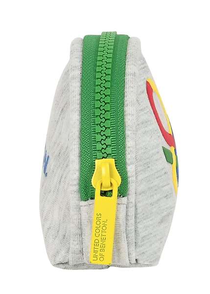 Benetton Portefeuille Pop XS 9,5x7x3 cm pour enfant en tissu tricoté gris