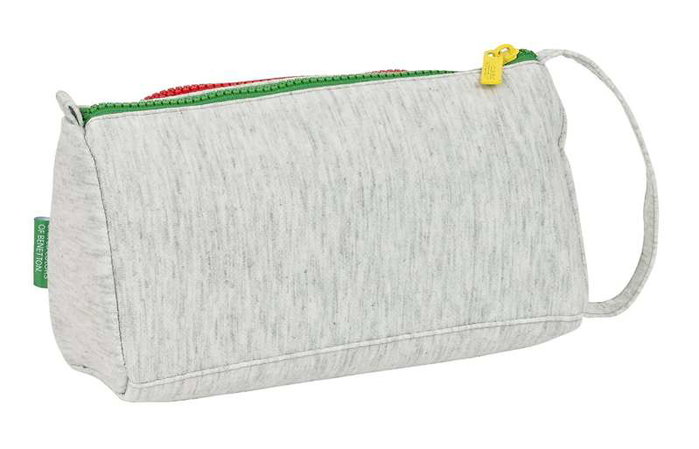 Benetton Pop Sac à dos avec poche extensible rembourré 20 x 11 x 8,5 cm en tissu tricoté Gris