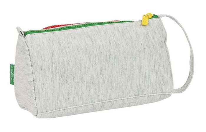 Benetton Portatodo Pop - Sac organisateur avec poche dépliante vide, 20 x 11 x 8.5 cm, tissu tricoté, gris