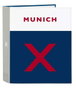 Safta Carpeta F. 4 Anillas 35mm - Classeur à 4 anneaux 35mm lom ancho Munich "College" 27x33x6 - Modèles assortis - Polyester 600D + PVC