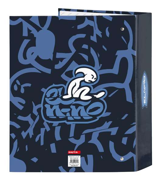 Safta El Niño Bahia - Classeur Format 4 anneaux 35mm, dos large 27x33x6 cm, polyester 300D, modèle assorti