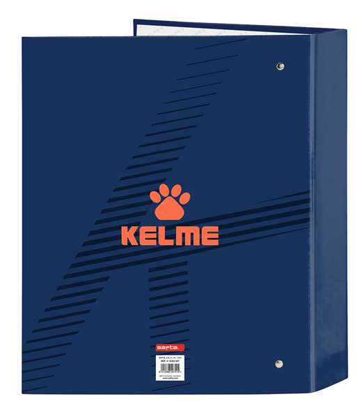 Kelme Chemise avec 4 anneaux 35mm, dossier large 27x33x6 cm en polyester 600D, couleur bleu marine