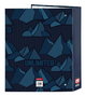 Ecko Unltd. Carpetes F Peaks - Classeur à 4 anneaux 35 mm, dos large, 27x33x6 cm, polyester 300D, bleu marine
