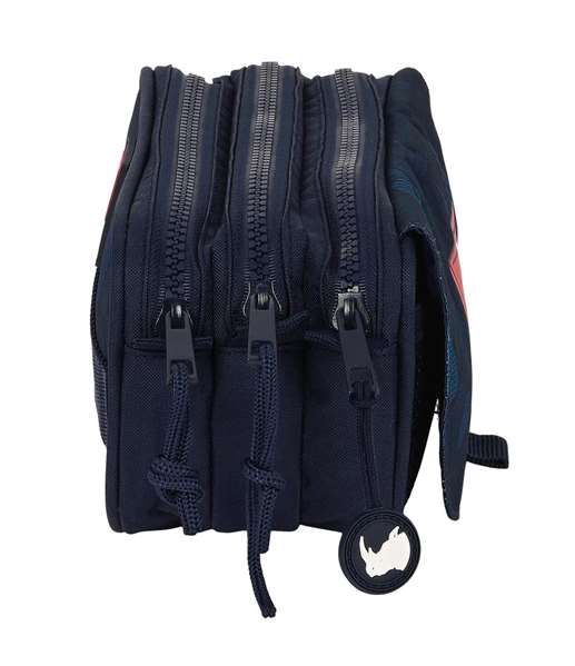 Safta Portatodo Triple Big Ecko Unltd. "Peaks" Sac Bandoulière Triple 21.5x10x8 cm - Modèles Surtis Azul Marina en Polyester 300D