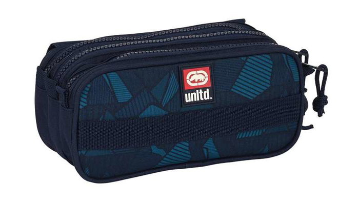 Safta Portatodo Triple Big Ecko Unltd. "Peaks" Sac Bandoulière Triple 21.5x10x8 cm - Modèles Surtis Azul Marina en Polyester 300D