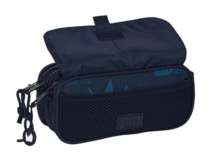 Safta Portatodo Triple Big Ecko Unltd. "Peaks" Sac Bandoulière Triple 21.5x10x8 cm - Modèles Surtis Azul Marina en Polyester 300D