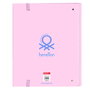 Reliure à anneaux Benetton Pink Rose (27 x 32 x 3.5 cm)