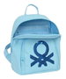Safta - Mini Sac à Dos Benetton "Sequins" 25x30x13 cm, Polyester 600D, Bleu Clair