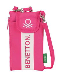 Benetton - Monedero portamovil 'Raspberry' 10x19 cm - Polyester 600D avec REACH - Couleur rose fuchsia