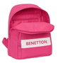 Safta Mini Sac à Dos Benetton Raspberry - Polyester 600D - 25 x 30 x 13 cm - Rose Fushia - Âge minimum recommandé 3 ans