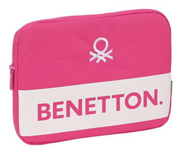Benetton Housse d'ordinateur portable 11,6" Raspberry 31x23x2 cm en polyester 600D - Pour enfants 3 ans et plus, rose fuchsia